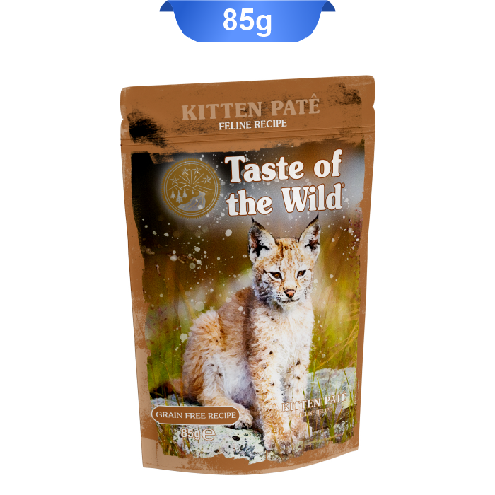 taste-of-the-wild-pouch-pate-kitten-85gr پوچ بچه گربه تیست آف د وایلد طعم مرغ و جگر مرغ وزن 85 گرم Taste Of The Wild Kitten - Image 1