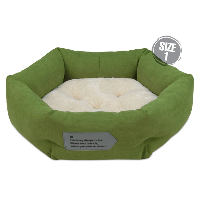 3050- جای خواب سگ و گربه جنس پارچه مبلی درجه یک سبز مدل کوتو