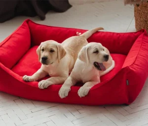 جای خواب سگ و گربه جنس پارچه مبلی درجه یک رنگ بژ مدل غول