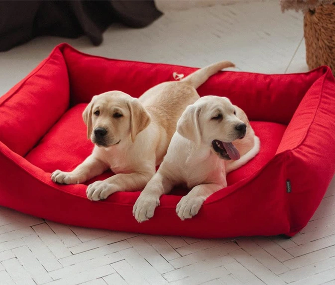 جای خواب سگ و گربه جنس پارچه مبلی درجه یک رنگ بژ مدل غول