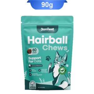 مکمل جویدنی گربه بونست ضد گلوله مویی مدل آنتی هیربال طعم ماهی سالمون