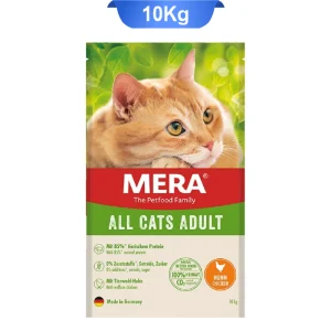 غذای خشک گربه بالغ مرا طعم مرغ وزن 10 کیلوگرم Mera All Cats Adult