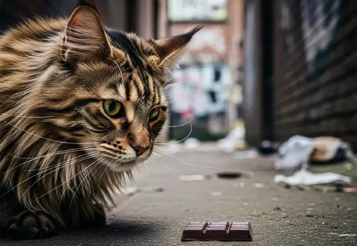 شکلات و غذاهای ممنوعه برای گربه 