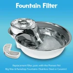 آبخوری اتوماتیک پایونیر سگ و گربه از جنس استیل ضد زنگ دارای تصفیه آب