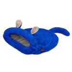 کیسه خواب سگ و گربه از جنس مخمل نرم مدل موش رنگ آبی کاربنی نیناپت