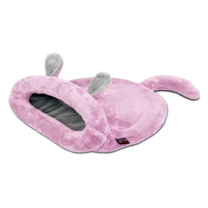 کیسه خواب سگ و گربه از جنس مخمل نرم مدل موش رنگ صورتی