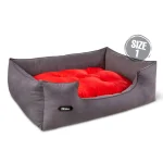 جای خواب سگ و گربه جنس پارچه مبلی درجه یک رنگ خاکستری نیناپت