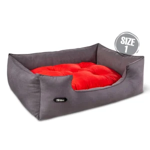 جای خواب سگ و گربه جنس پارچه مبلی درجه یک رنگ خاکستری نیناپت
