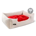 جای خواب سگ و گربه جنس پارچه مبلی درجه یک رنگ شیری نیناپت