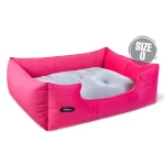 جای خواب سگ و گربه جنس پارچه مبلی درجه یک سرخابی با تشک طوسی نیناپت