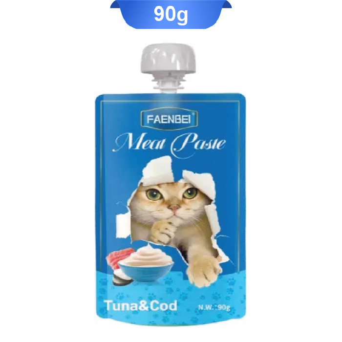 meat-paste-85gr-02 پودینگ گربه فنبی طعم تن و ماهی کاد وزن 90 گرم کد 103194 Faenbei Meat Paste - Image 1