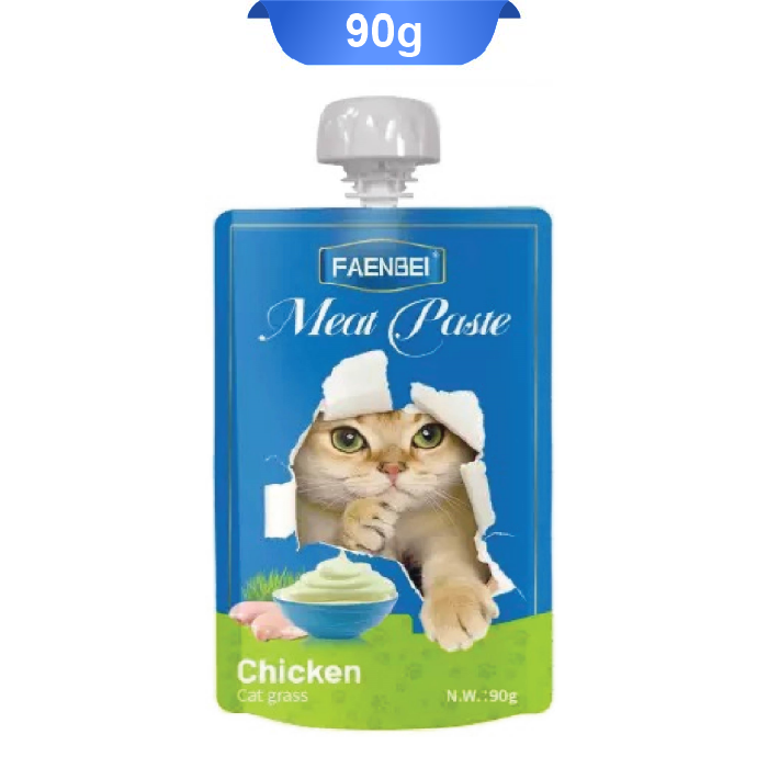 meat-paste-85gr-03 پودینگ گربه فنبی طعم مرغ و علف گربه وزن 90 گرم کد 103196 Faenbei Meat Paste - Image 1