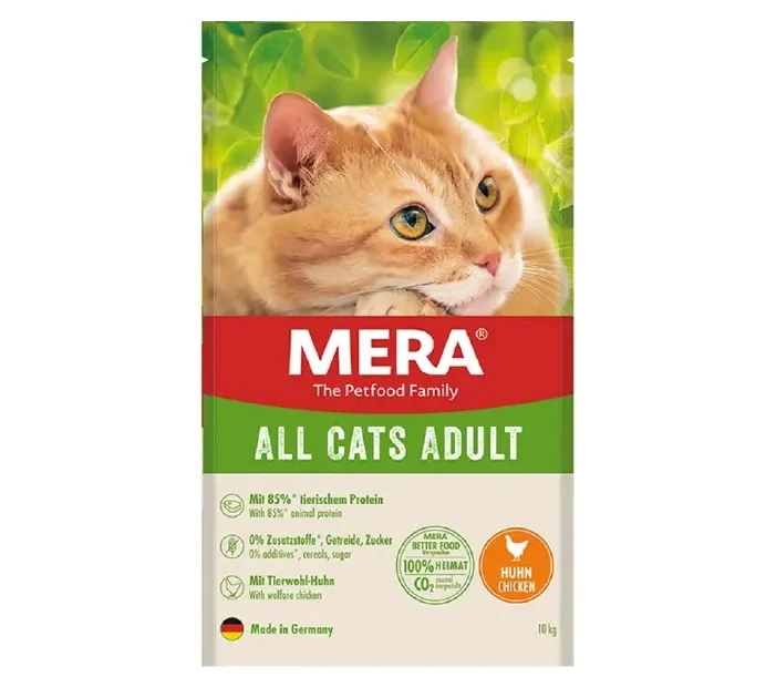 mera-all-cats-adult-chicken-10kg غذای خشک گربه بالغ مرا طعم مرغ وزن 1 کیلوگرم (فله ای) Mera All Cats Adult - Image 1