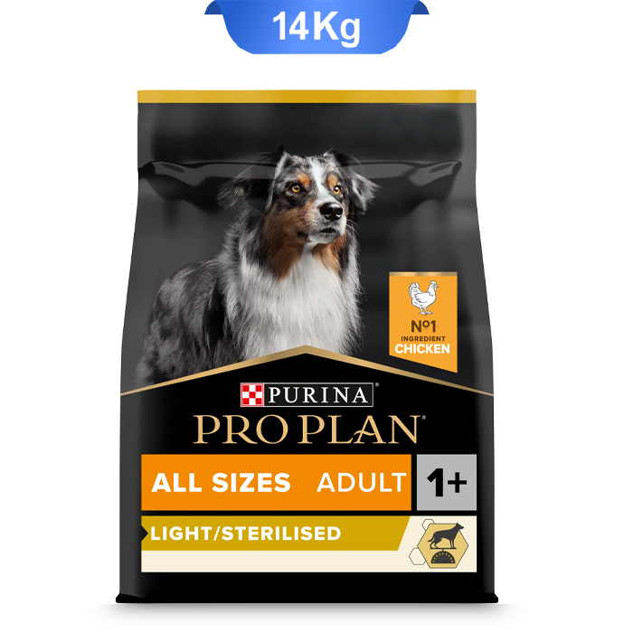 product-image-of-pro-plan-sterilized-dry-dog-food-with-chicken-taste-weighing-14kg غذا خشک سگ بالغ عقیم پروپلن طعم مرغ وزن 14 کیلوگرم Proplan Light/Sterilised All Size - Image 1