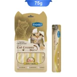 بستنی گربه فنبی طعم مرغ و زرده تخم مرغ (5 عددی) وزن 75 گرم کد 106325 Faenbei Cat Creamy Bar Chicken & Egg Yolk