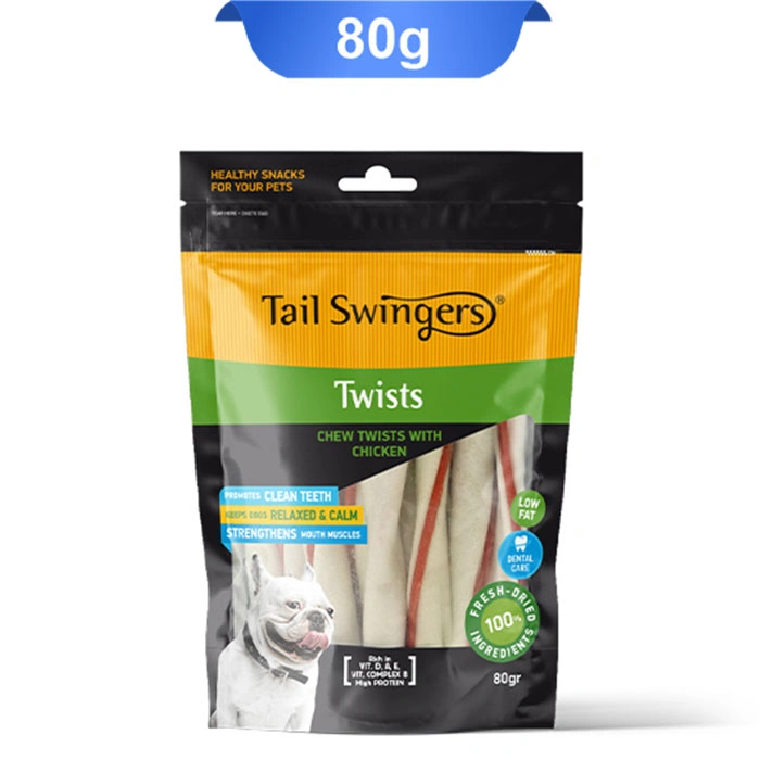 twists-chew-chicken- تشویقی دنتال سگ تیل سوینگرز طعم مرغ حاوی آرام بخش