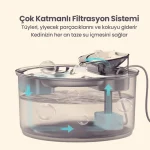 آبخوری اتوماتیک گربه مدل wf007L حاوی فیلتر و ظرفیت 4 لیتر (وارداتی) Automatic Pet Water Fountain - تصویر 6