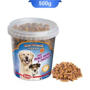 تشویقی سگ نوبی سطلی طعم مرغ و گوشت شکار