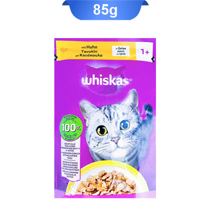 chicken پوچ گربه بالغ ویسکاس طعم مرغ در ژله