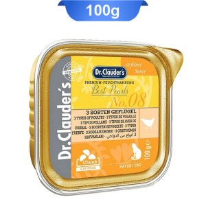 ووم گربه دکتر کلادرز طعم گوشت انواع پرندگان مدل چانک در سس