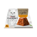 دسر تیکه ای گربه گورمت مدل رولیشنز طعم مرغ وزن 4*57 گرم Gourmet Revelations - Image 5