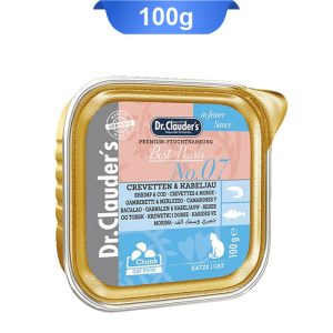 ووم گربه دکتر کلادرز طعم میگو و ماهی کاد مدل چانک