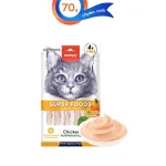 بستنی گربه بالغ ونپی طعم مرغ حاوی کدوتنبل و کلم (5عددی) وزن 70 گرم Wanpy Creamy Treat Chicken