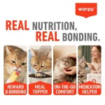 بستنی گربه مسن (بالای 7 سال) ونپی طعم مرغ و جگر مدل سنیور (5عددی) وزن 70 گرم Wanpy Creamy Treat Senior - Image 3