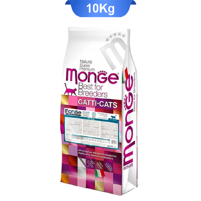 monge-gatti-kitten-cats-10kg غذای خشک بچه گربه مونژه کیتن طعم مرغ و برنج وزن 10 کیلوگرم Monge Kitten 1-12m - Image 1