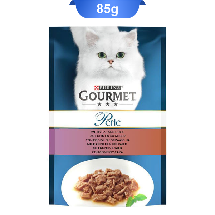 pouch-gourmet-01 پوچ گربه بالغ گورمت پورینا طعم گوشت گوساله و اردک وزن 85 گرم کد 103234 Gourmet Pouch - Image 1