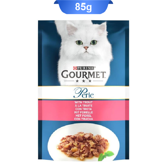 pouch-gourmet-08 پوچ گربه بالغ گورمت پورینا طعم ماهی قزل آلا وزن 85 گرم کد 103227 Gourmet Pouch - Image 1