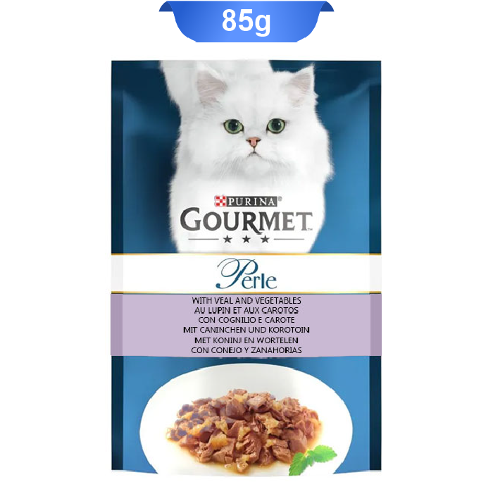 pouch-gourmet-16 پوچ گربه بالغ گورمت پورینا طعم گوشت گوساله و سبزیجات وزن 85 گرم کد 103238 Gourmet Pouch - Image 1
