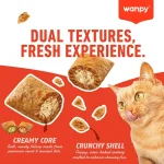 تشویقی گربه ونپی طعم مرغ و کت نیپ مدل کرانچی مغزدار وزن 60 گرم Wanpy Crunchy Pockets Catnip - Image 3