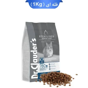 غذاخشک گربه عقیم شده دکتر کلادرز طعم مرغ و ماهی
