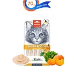 بستنی گربه بالغ ونپی طعم مرغ حاوی کدوتنبل و کلم (5عددی) وزن 70 گرم Wanpy Creamy Treat Chicken