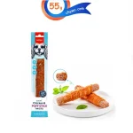 تشویقی سگ بالغ ونپی مناسب نژاد بزرگ طعم مرغ حاوی نخود فرنگی و هویج مدل دورپیچ پاف استیک