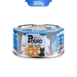 کنسرو گربه بالغ پابلو پته طعم مرغ و سالمون و گوشت گوساله (پرمیوم) وزن 200 گرم Pablo