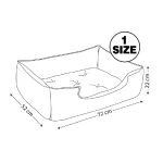 جای خواب سگ و گربه جنس ضدآب نیناپت مدل زیپ لاین (قرمز) دارای زنگوله ابعاد 52x72x22 سانتی متر کد 0000 - Image 2