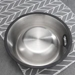 ظرف آب و غذا سگ و گربه جنس استیل ضد لغزش 26 سانتی متر - Image 3