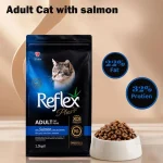 غذای خشک گربه بالغ رفلکس پلاس طعم سالمون وزن 1 کیلوگرم (زیپ کیپ فله) Reflex Plus Adult Salmon - Image 2