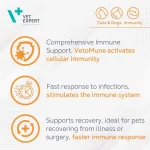 کپسول مکمل سگ و گربه وت اکسپرت برای تقویت سیستم ایمنی بدن 60 عددی Vet Expert VetoMune - Image 6