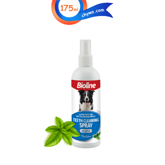 bioline-ch-n-05 اسپری تمیزکننده دندان سگ بایولاین حجم 175 میلی لیتر Bioline Teeth Cleaning Spray - Image 1