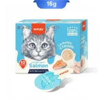 بستنی قاشقی گربه ونپی طعم ماهی سالمون وزن 16 گرم تکی Wanpy Lickable Cream