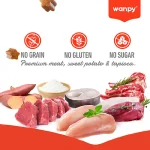 تشویقی سگ ونپی مدل تمرینی طعم بره وزن 100 گرم Wanpy Training Bites Lamb - Image 5