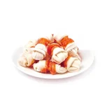 تشویقی سگ ونپی طعم مرغ مدل روهاید دوسر گره 7 عددی وزن 90 گرم Wanpy Chicken & Rawhide Wraps - تصویر 2