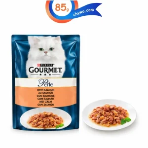 پوچ گربه بالغ گورمت پورینا طعم سالمون