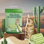 تشویقی علف گربه کت گرس با طعم مرغ مدل میله‌ای وزن 30 گرم Cat Grass Teething Stick - تصویر 3